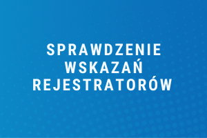 Sprawdzenie wskazań rejestratorów temperatury i wilgotności